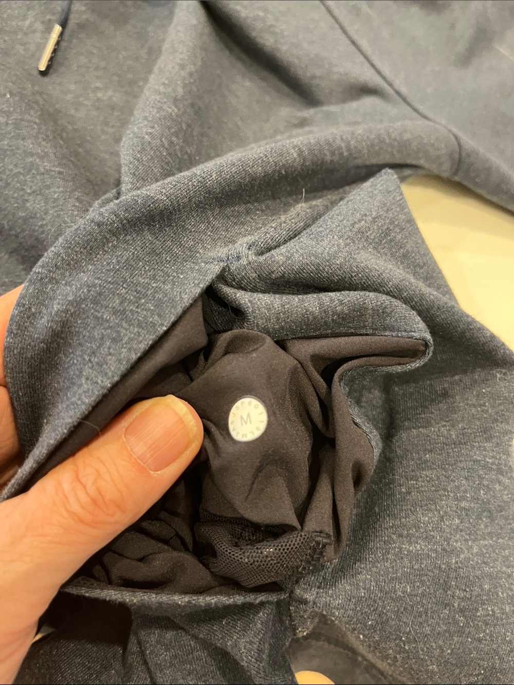 Men's Lululemon City Sweat Pullover Hoodie in Heathered Nautical Navy - Picture 14 of 15